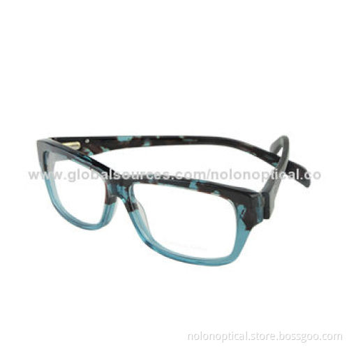 Eyeglasses Frame, Jungle Blue-Green Brown Tortoise 53mm